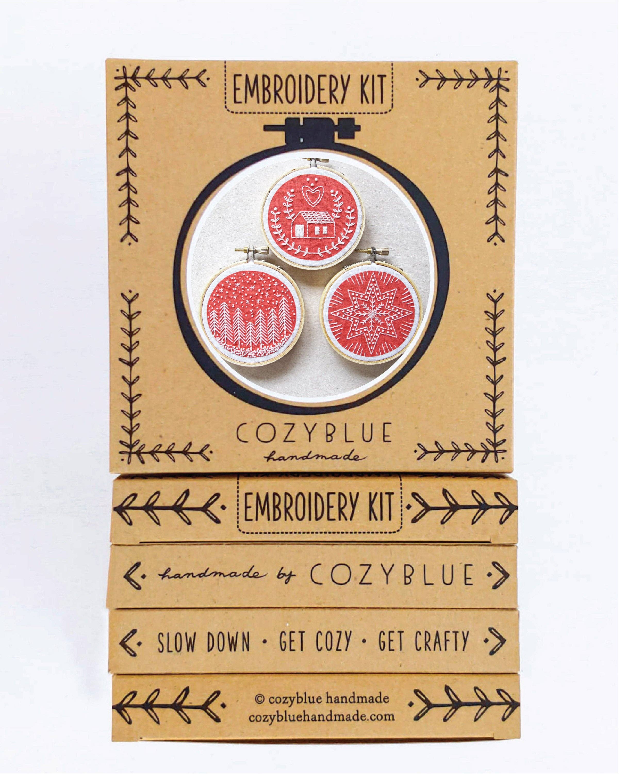 Holiday Ornaments Embroidery Kit - Confía Collective