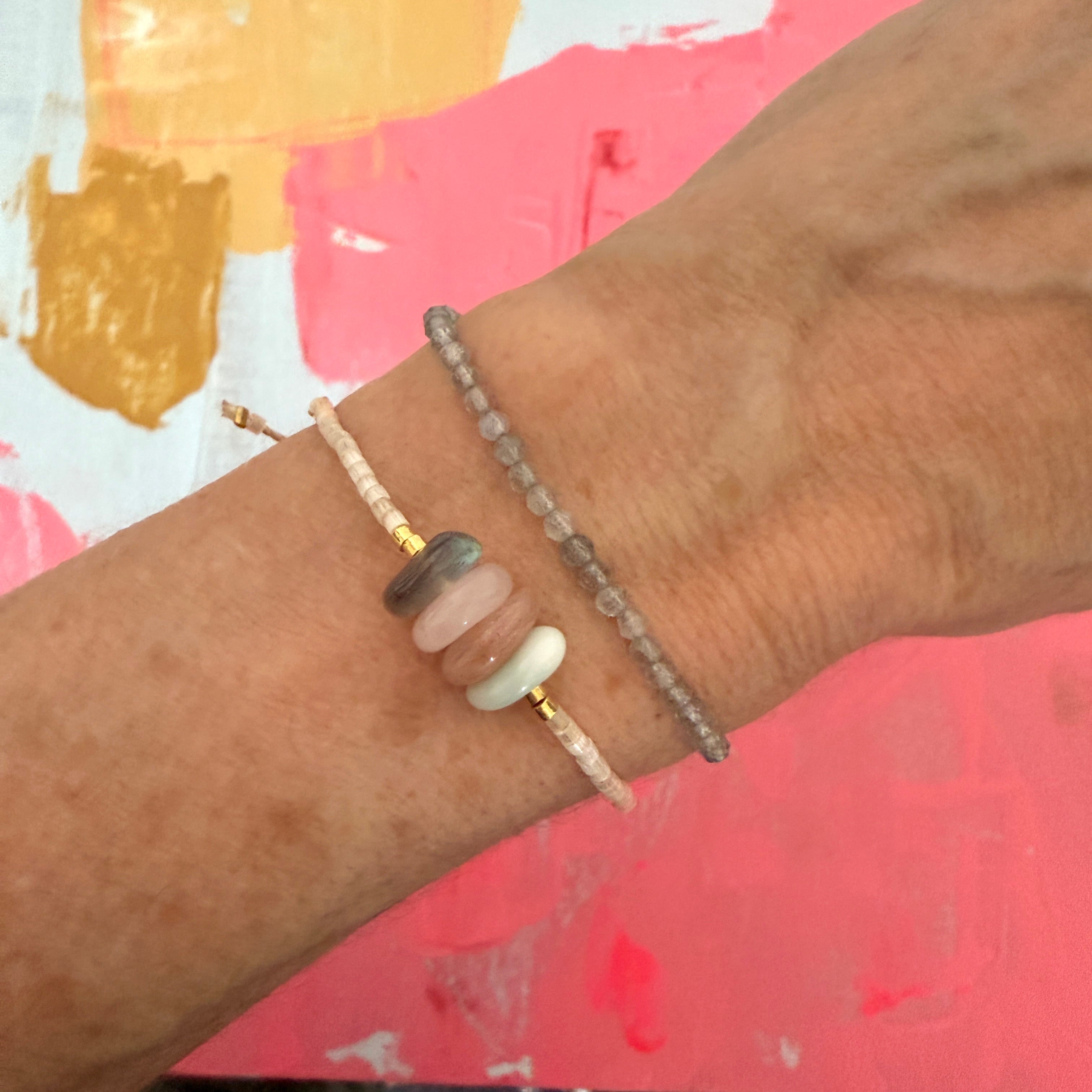 Hope + Healing Gemstone Adjustable Bracelet - Confía Collective