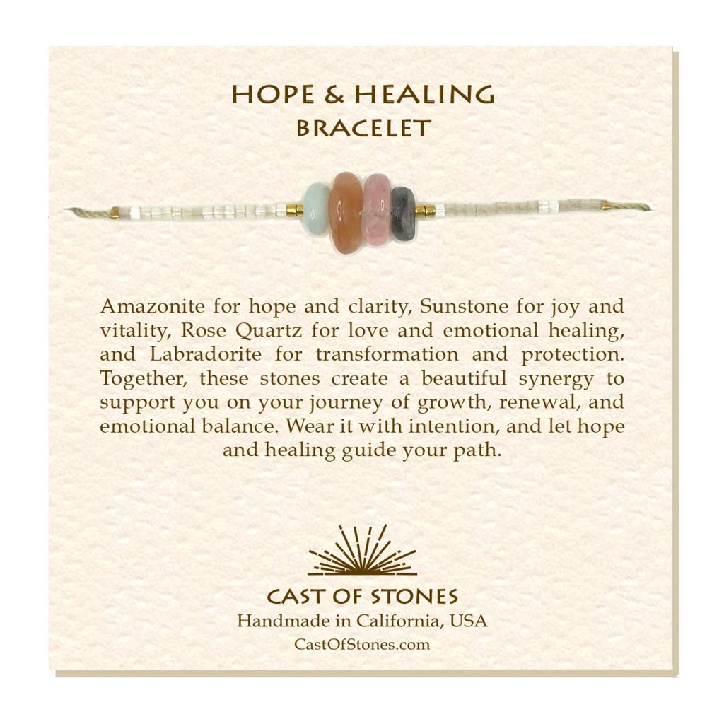 Hope + Healing Gemstone Adjustable Bracelet - Confía Collective