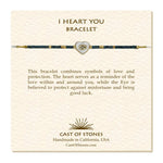 I Heart You Gemstone Adjustable Bracelet - Confía Collective