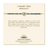 I Heart You Gemstone Adjustable Bracelet - Confía Collective
