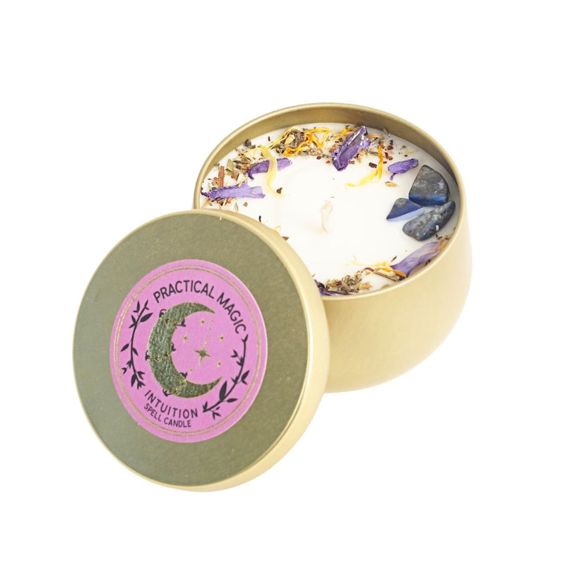 Intuition Spell Candle in Gold Tin