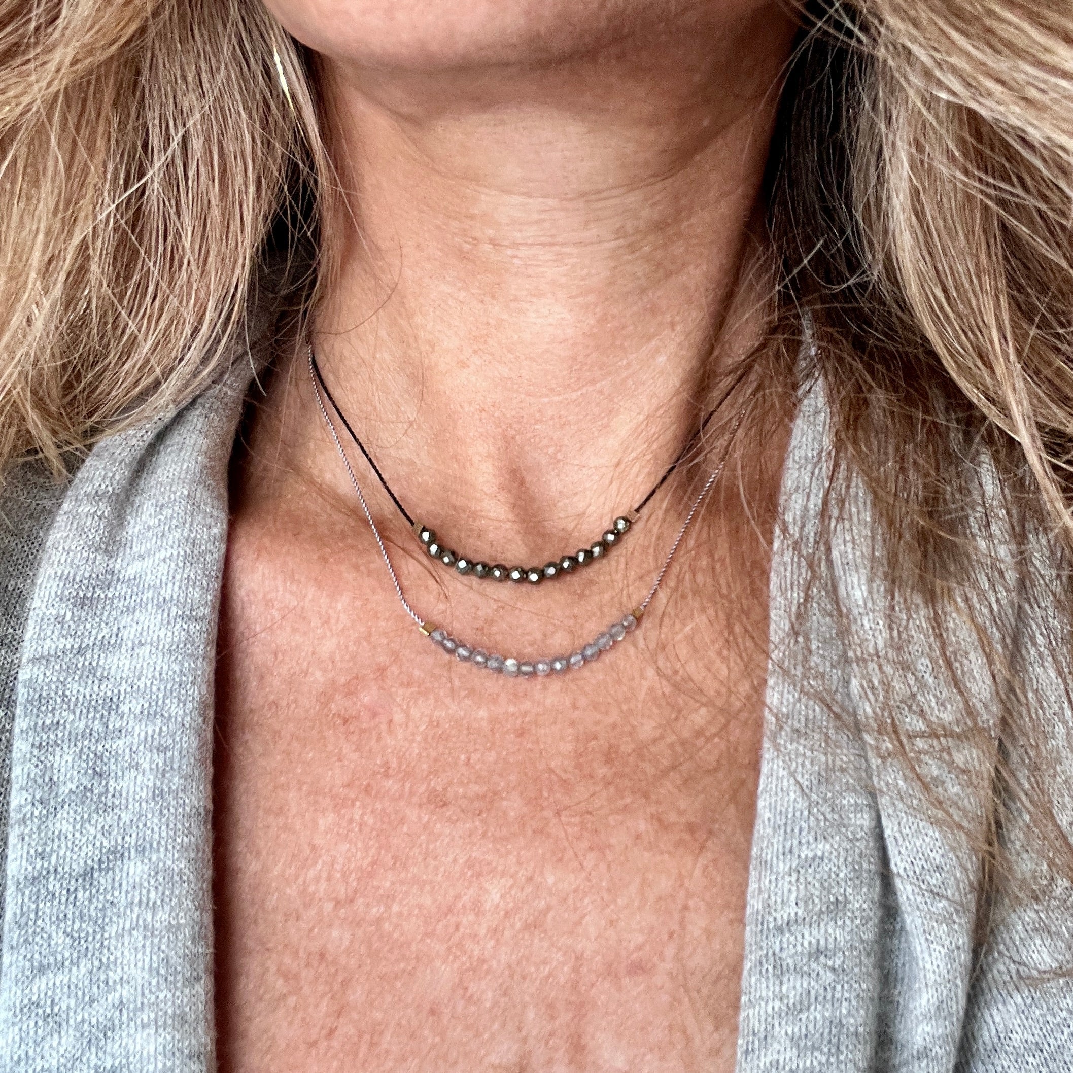 Labradorite Gemstone Necklace - Confía Collective