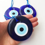 Large Glass Blue Evil Eye - Confía Collective