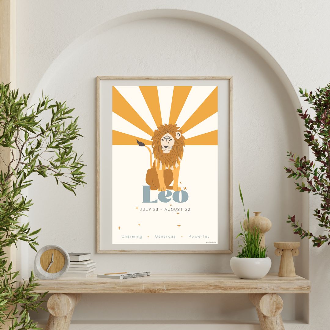 Leo Zodiac Poster - Confía Collective
