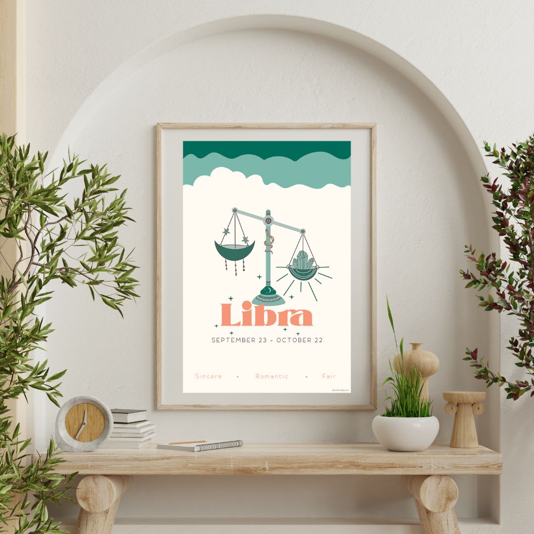 Libra Zodiac Poster - Confía Collective