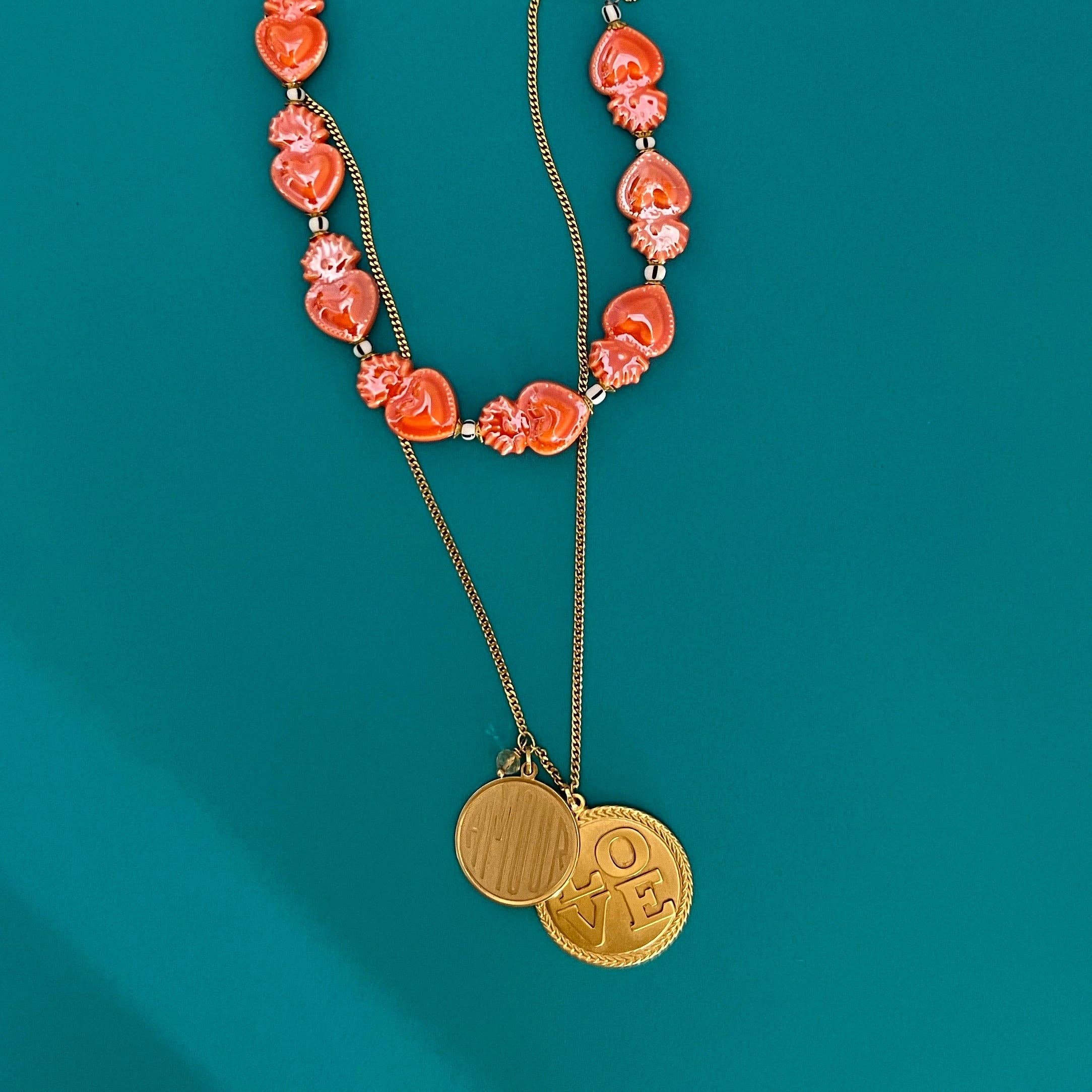 Love + Amour Necklace - Confía Collective
