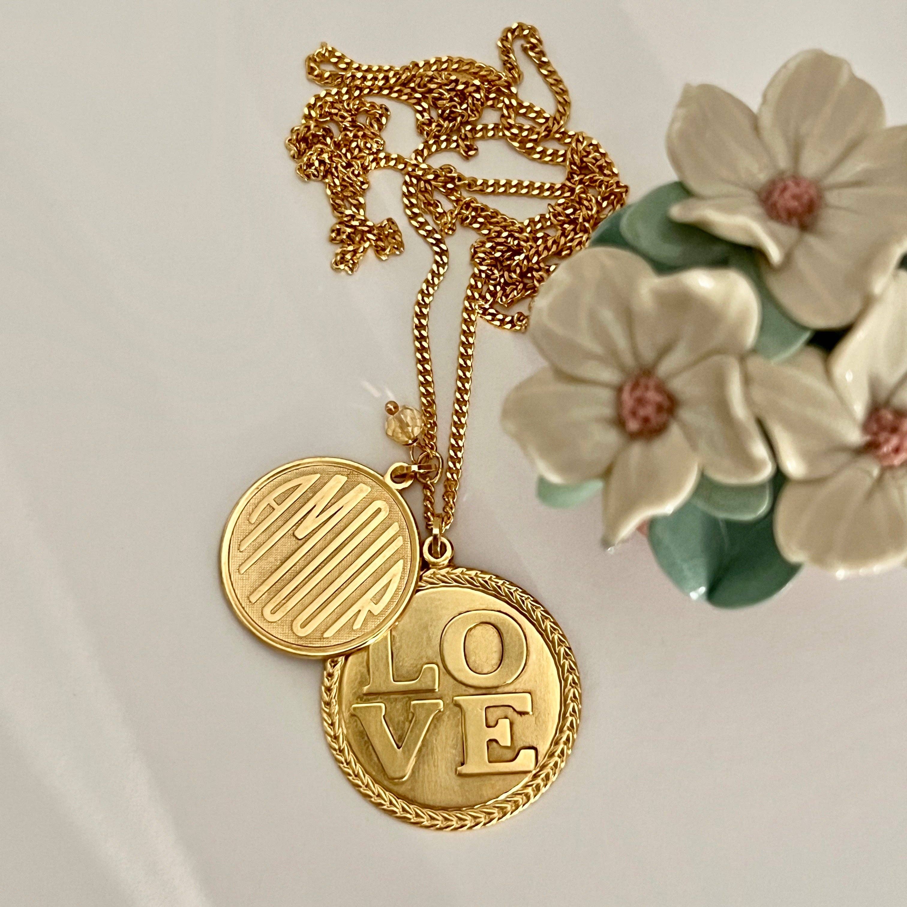 Love + Amour Necklace - Confía Collective