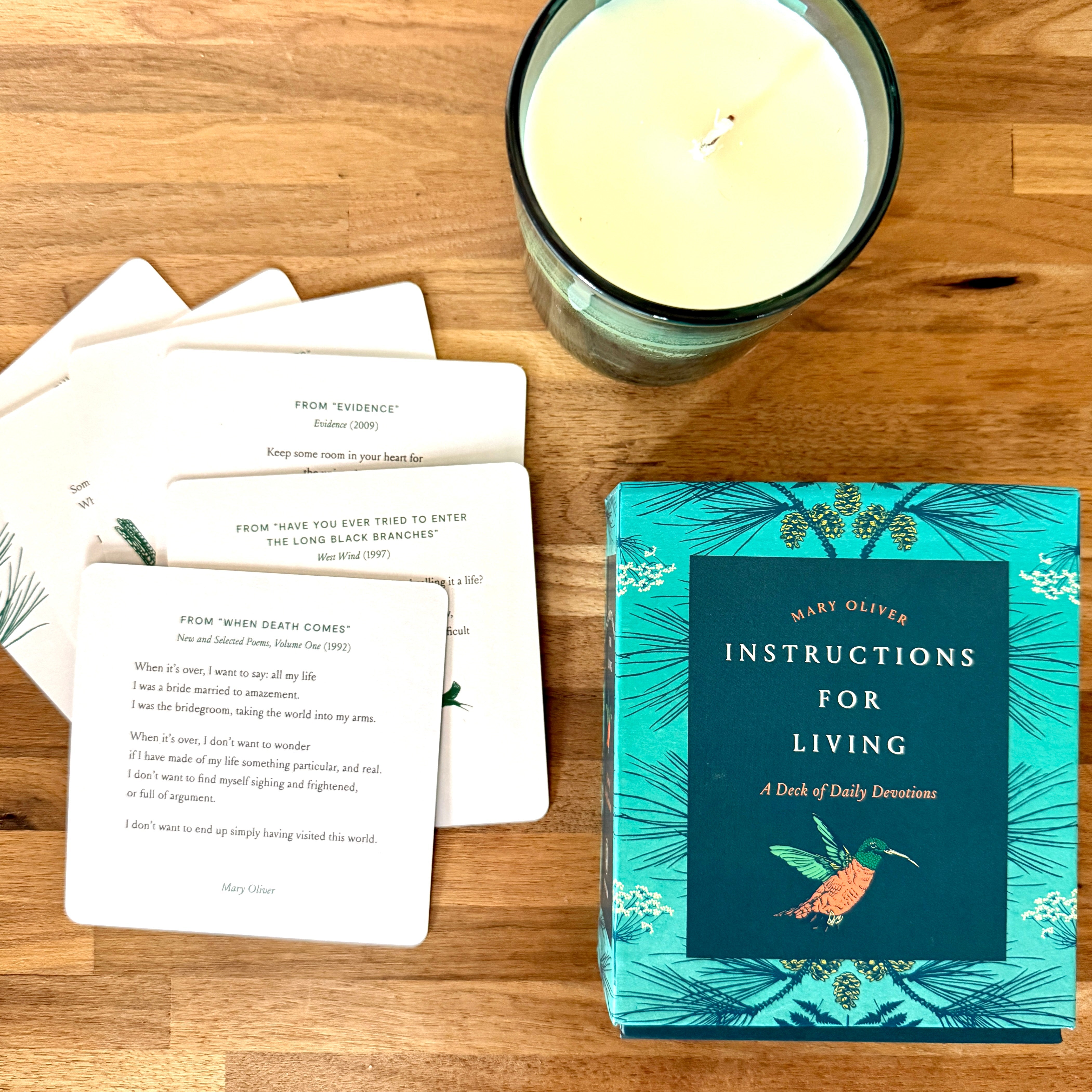 Mary Oliver's Instructions for Living: A Daily Deck of Devotions - Confía Collective