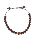 Men's Red Jasper and Cypress Adjustable Bracelet - Confía Collective