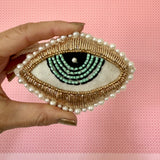 Occhio Gold and Turquoise Evil Eye Ornament - Confía Collective