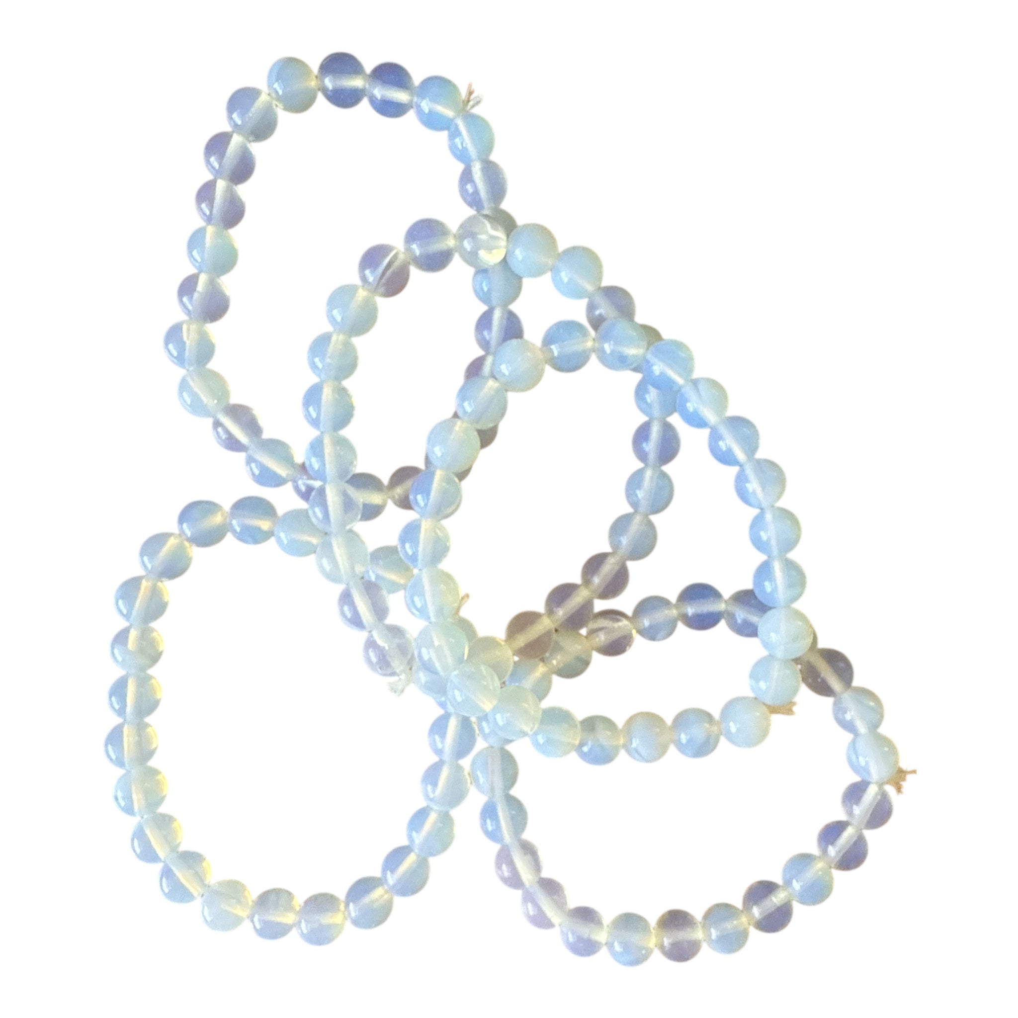 Opalite Crystal 8mm Bead Bracelet - Confía Collective