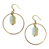Opalite Hoop Earrings - Confía Collective