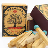 Maxwell's Palo Santo Mystic Matches with packaging on a white background