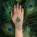 Peacock Feather Temporary Tattoo Set - Confía Collective