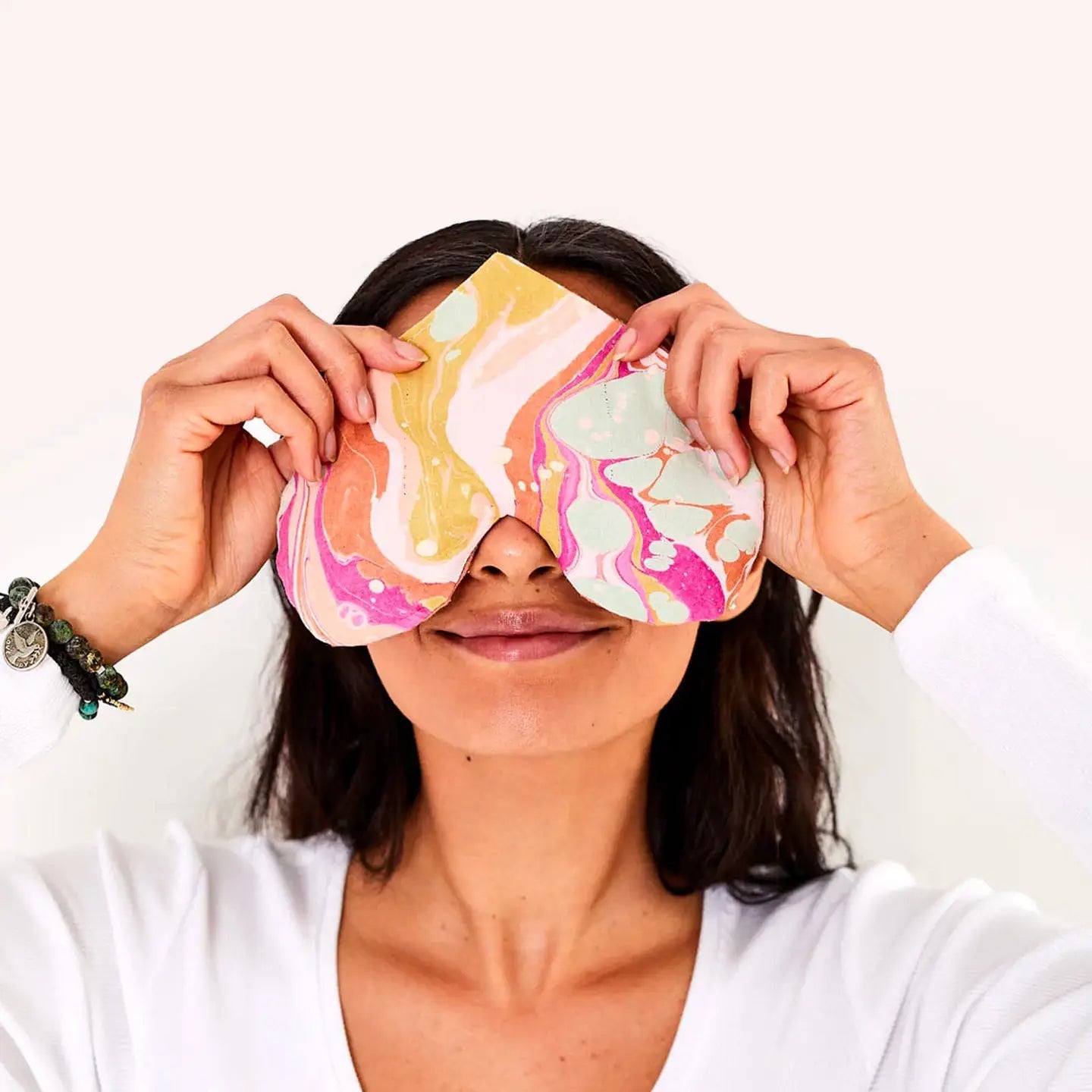 Pink Heart Shaped Flaxseed and Lavender Eye Pillow - Confía Collective