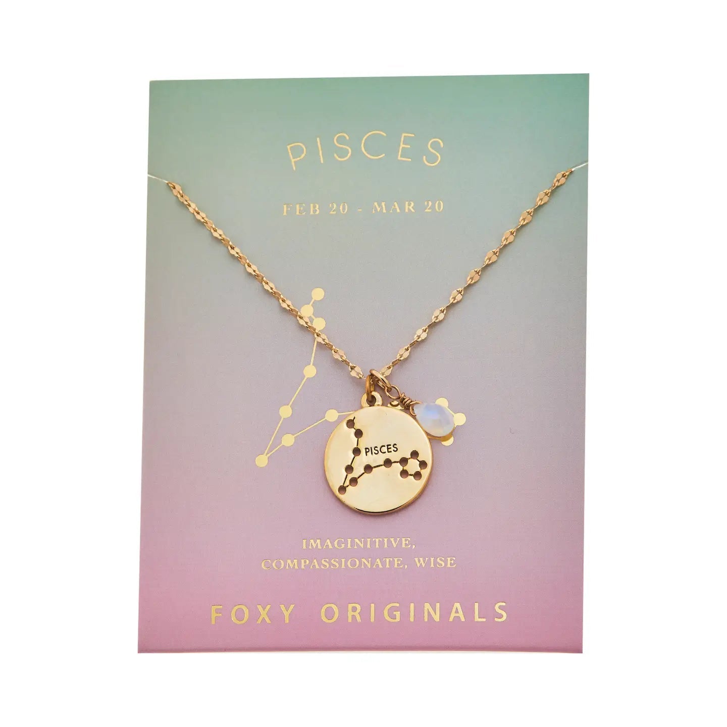 Pisces Constellation Gold Necklace - Confía Collective
