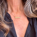Pisces Zodiac Name Necklace - Confía Collective