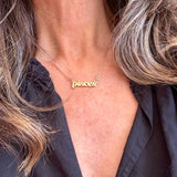 Pisces Zodiac Name Necklace - Confía Collective