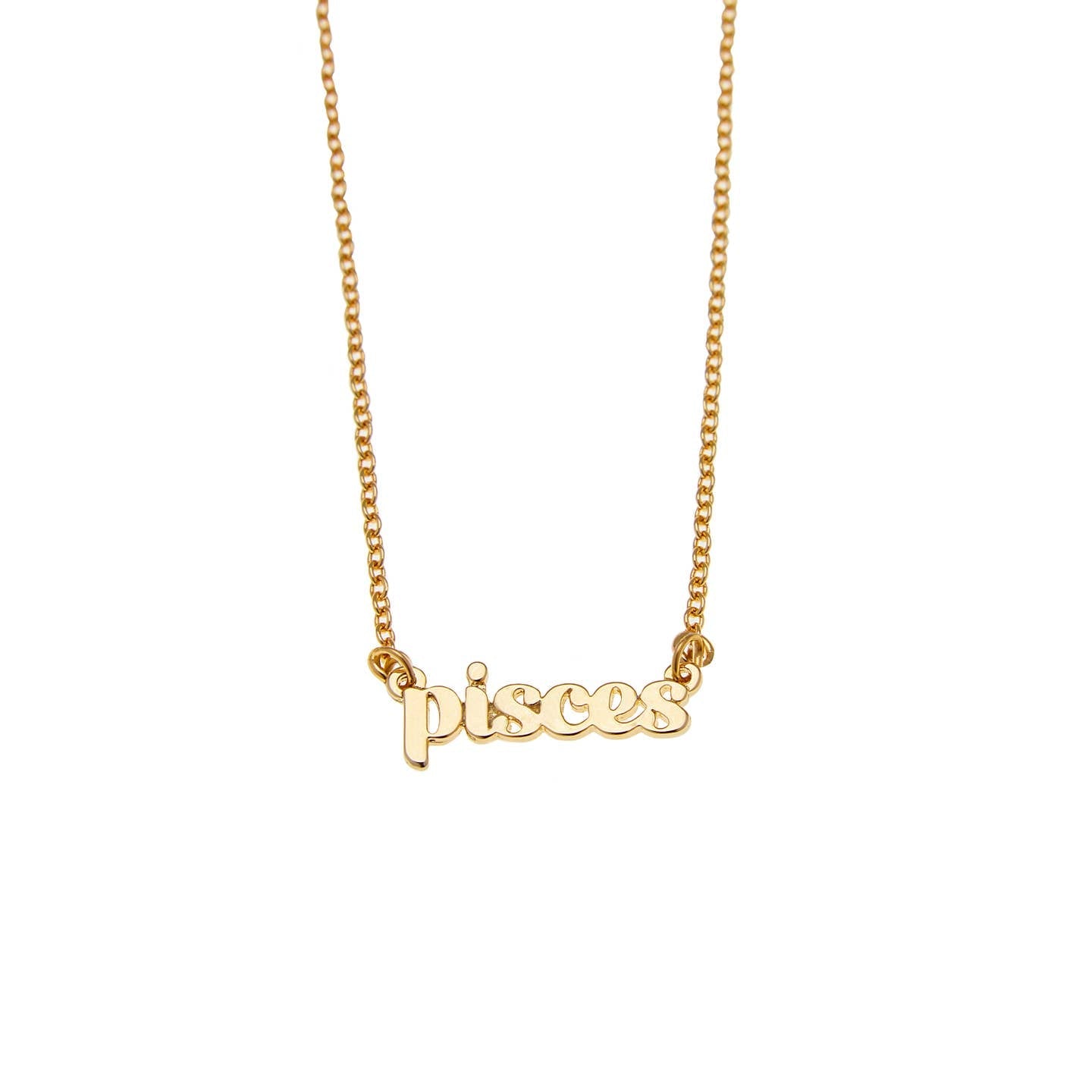 Pisces Zodiac Name Necklace - Confía Collective