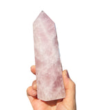 Polished Rose Quartz Crystal Obelisk Tower - Confía Collective