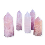 Polished Rose Quartz Crystal Obelisk Tower - Confía Collective