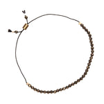 Pyrite Dainty Gemstone Adjustable Bracelet - Confía Collective