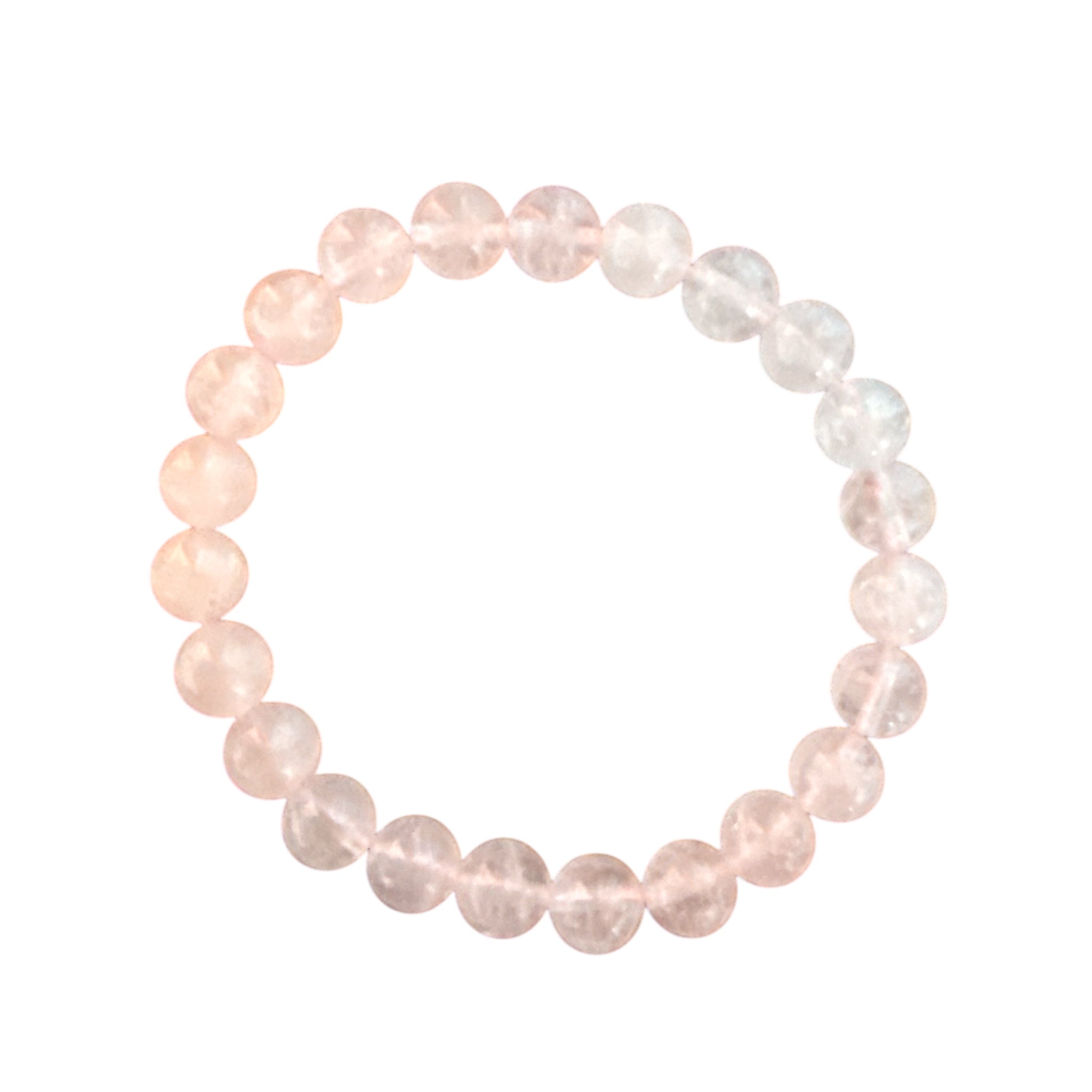 Rose Quartz Crystal 8mm Bead Bracelet - Confía Collective