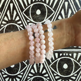 Rose Quartz Crystal 8mm Bead Bracelet - Confía Collective