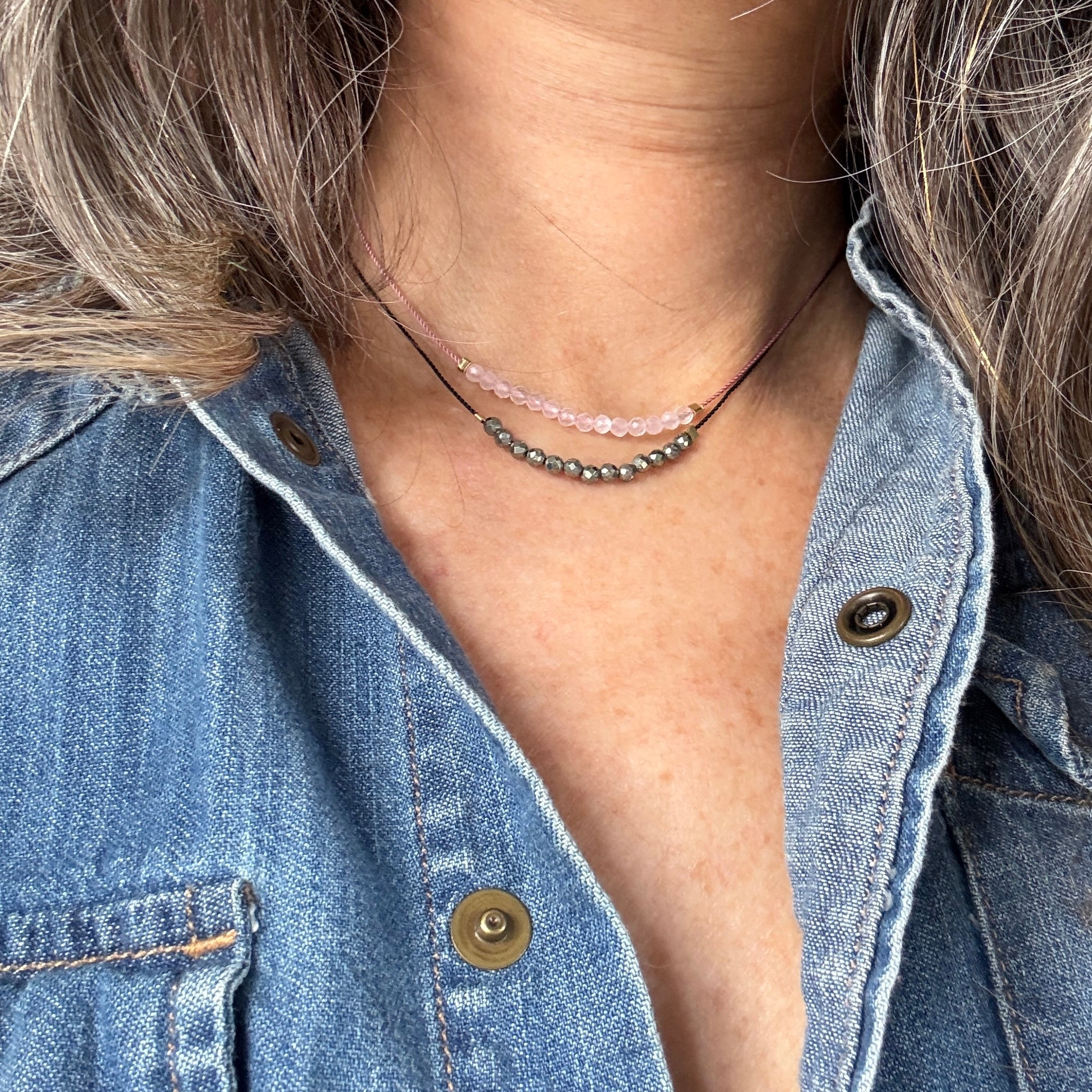 Rose Quartz Gemstone Necklace - Confía Collective