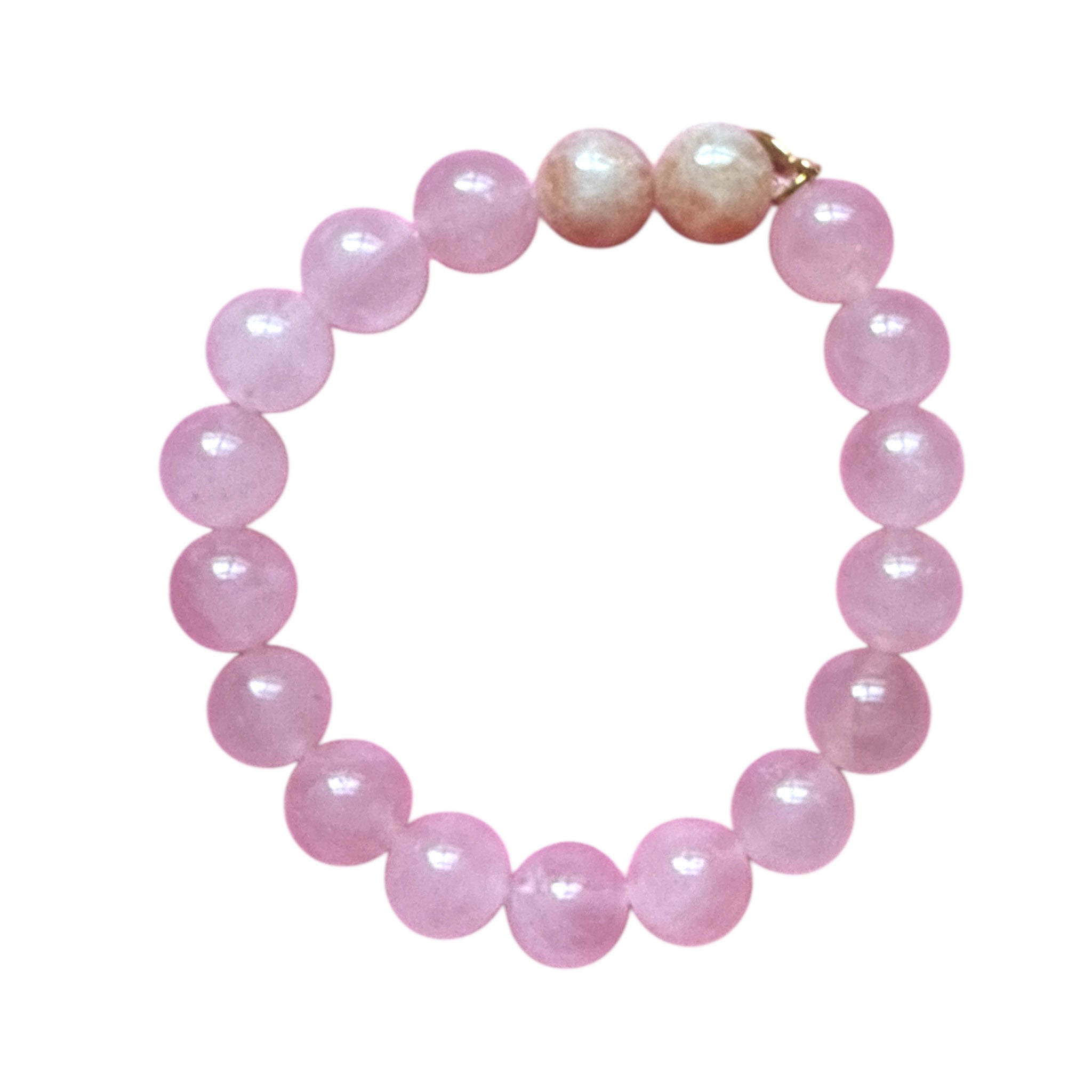 Rose Quartz + Sunstone Karma Double Bead Bracelet - Confía Collective