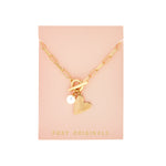 Rosie Heart Necklace on Staple Chain - Confía Collective