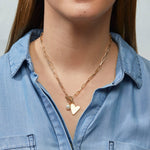 Rosie Heart Necklace on Staple Chain - Confía Collective