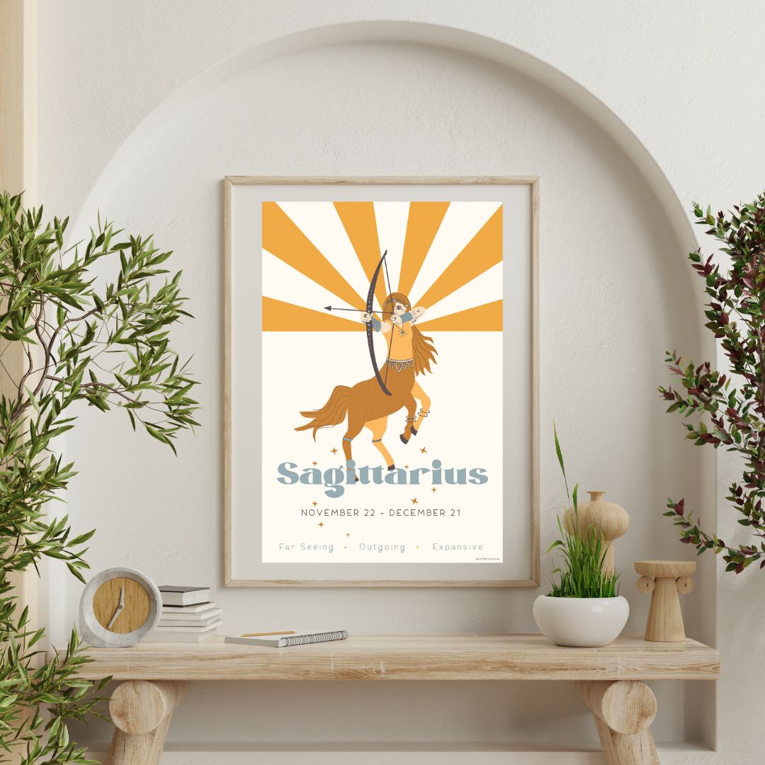 Sagittarius Zodiac Poster - Confía Collective