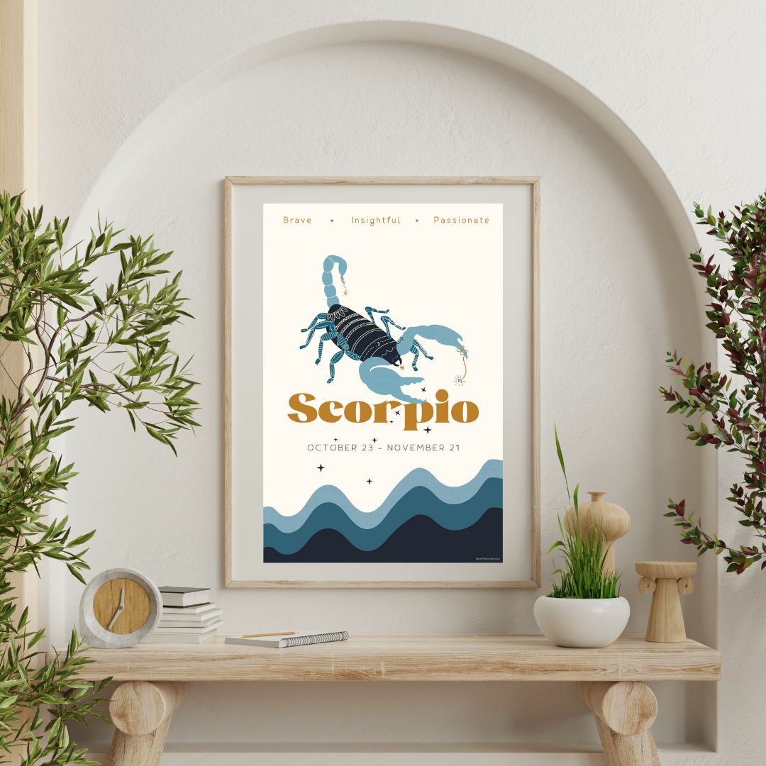 Scorpio Zodiac Poster - Confía Collective