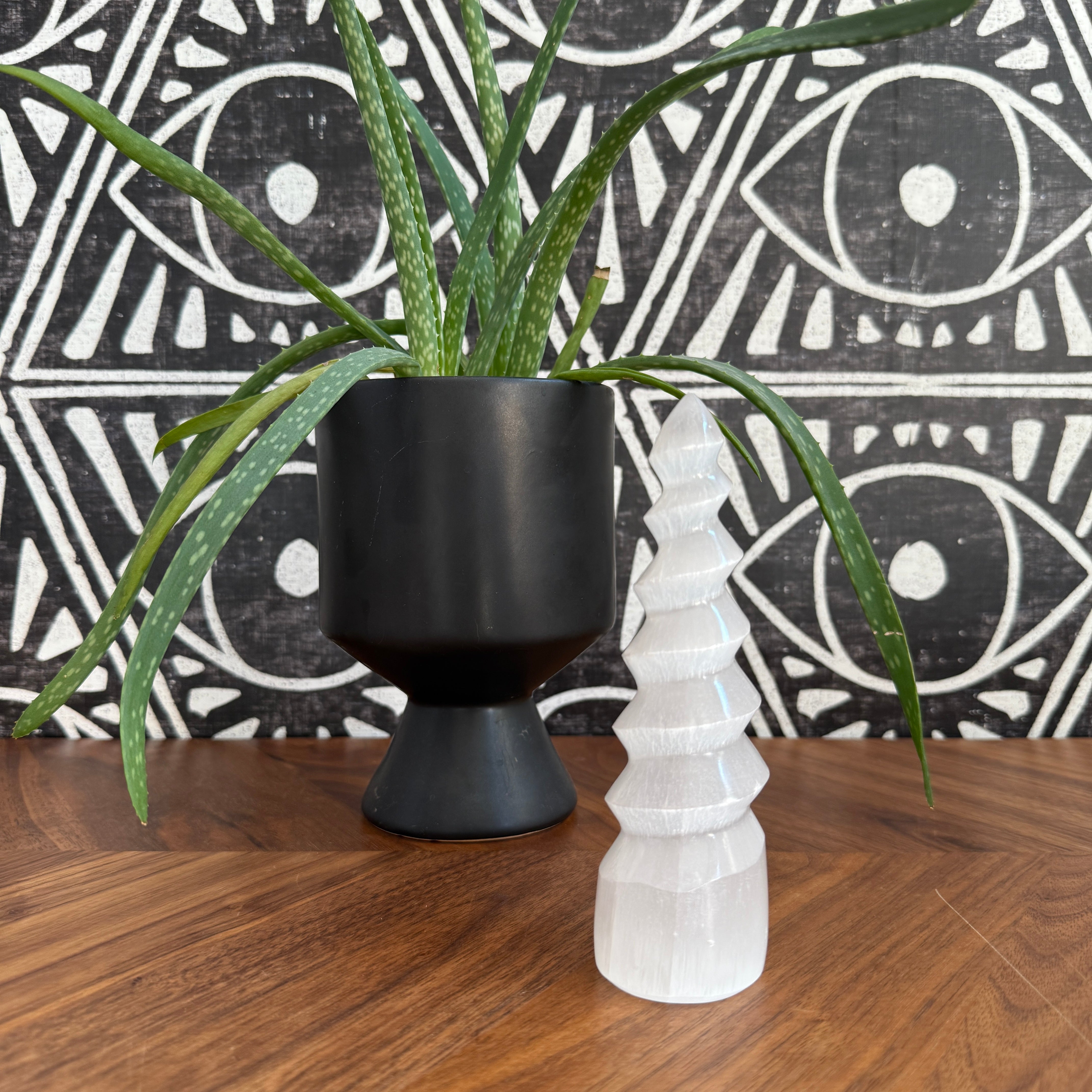 Selenite Spiral Unicorn Horn - Confía Collective