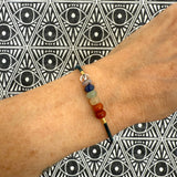 Seven Chakras Gemstone Adjustable Bracelet - Confía Collective