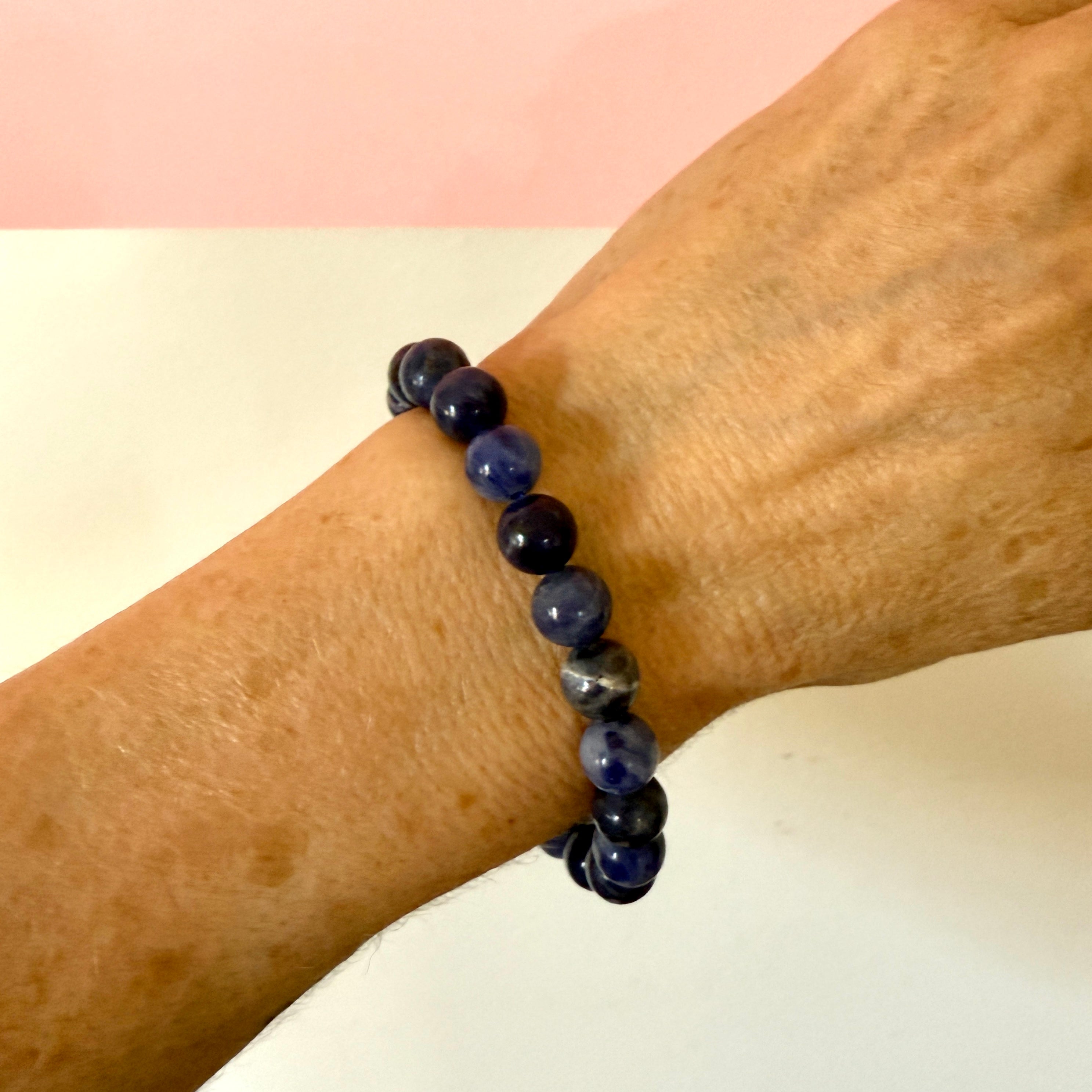 Sodalite Crystal 8mm Bead Bracelet - Confía Collective