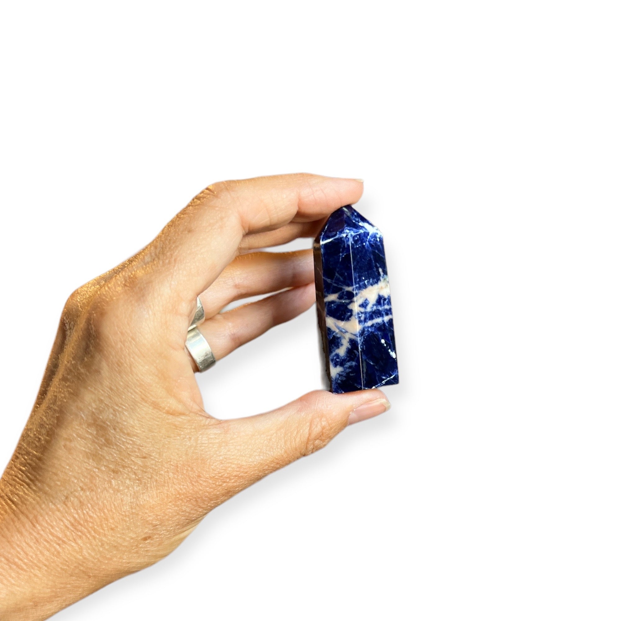 Sodalite Crystal Polished Obelisk Tower - Confía Collective