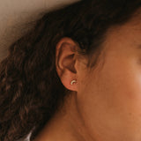 Sun & Moon Gold Stud Earrings - Confía Collective