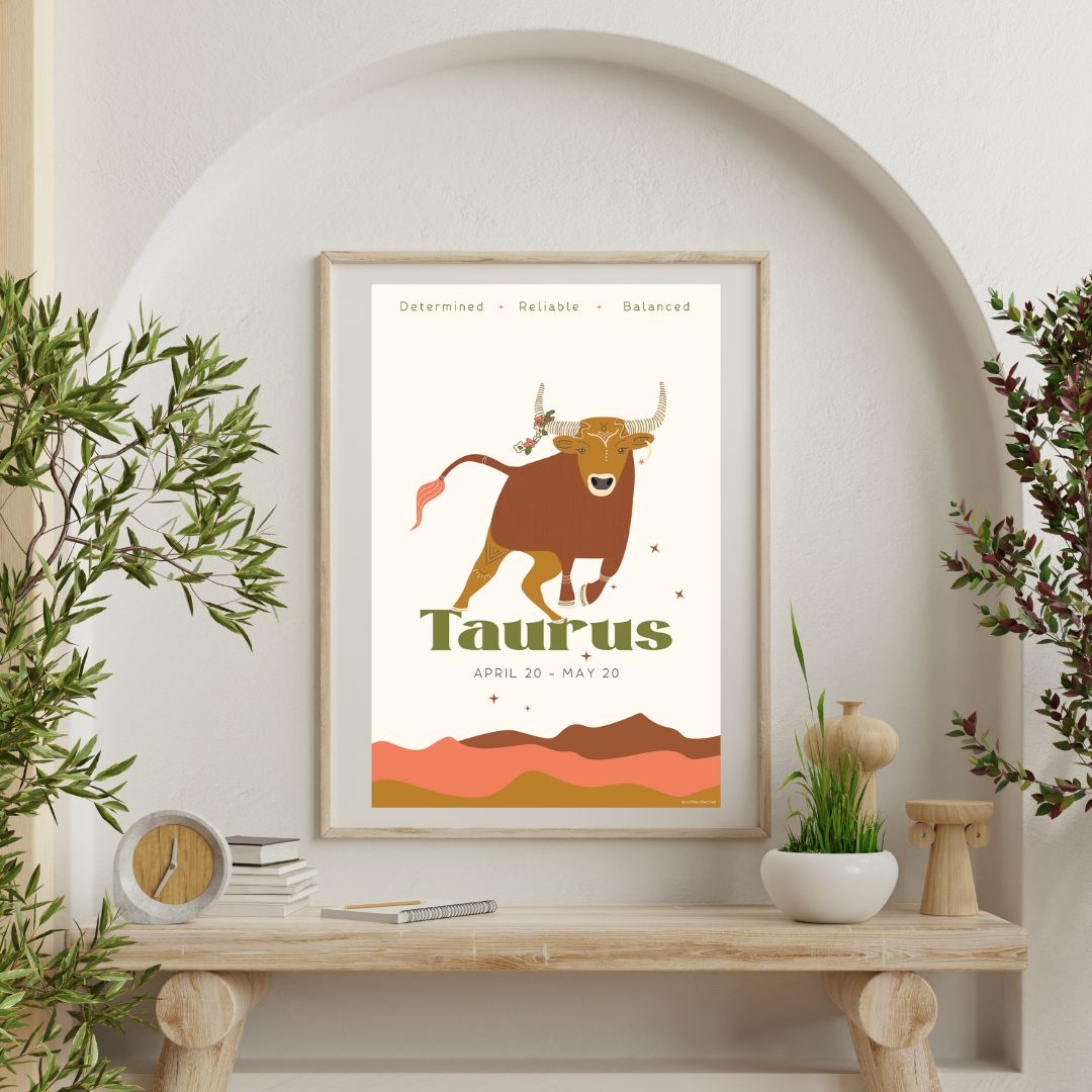 Taurus Zodiac Poster - Confía Collective