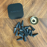 Teak + Tobacco Incense Cone in Tin - Confía Collective