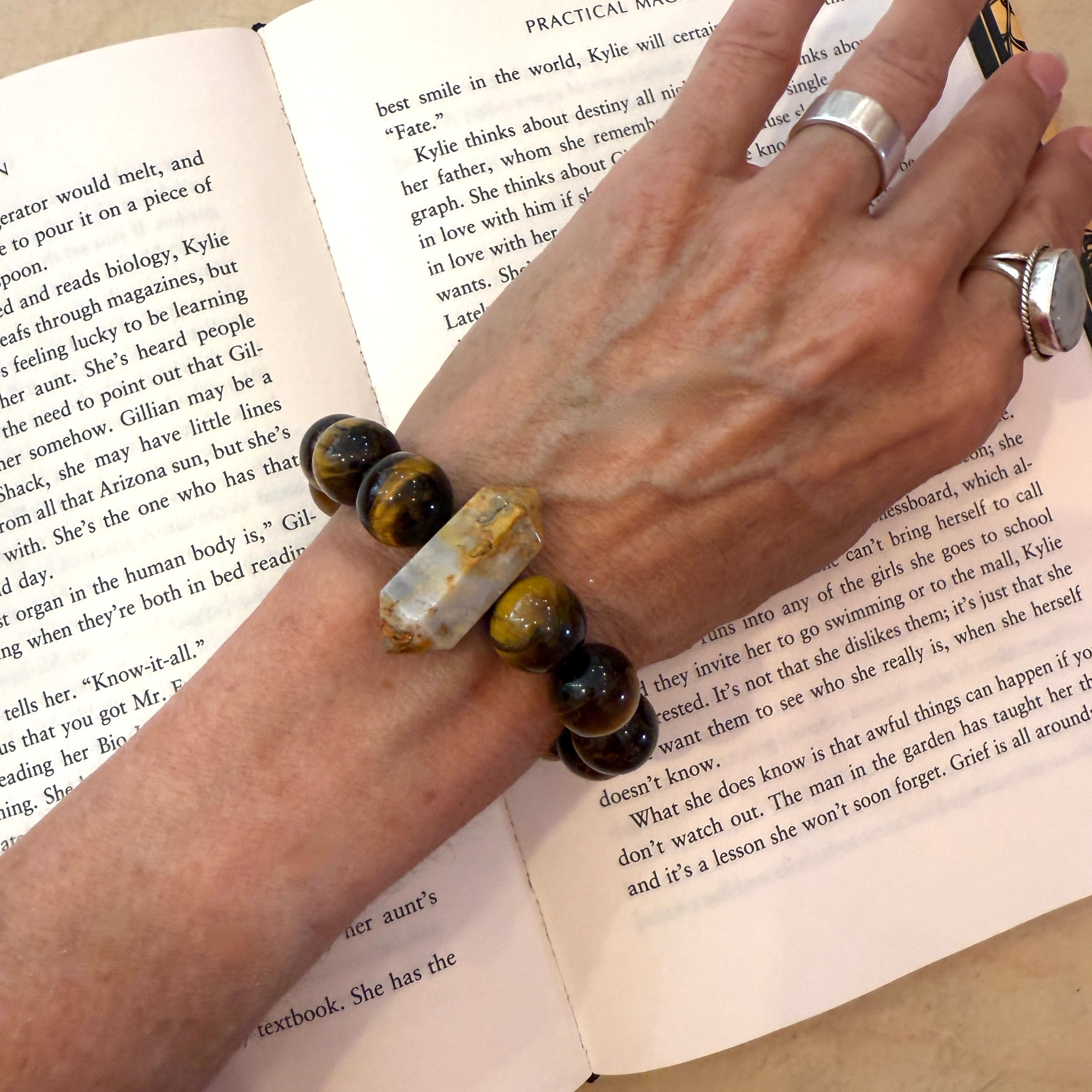 Tiger Eye + Agate Big Bauble Bracelet - Confía Collective