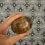 Tiger Eye Crystal Polished Palm Stone - Confía Collective