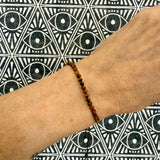Tiger's Eye Dainty Gemstone Adjustable Bracelet - Confía Collective