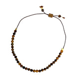 Tiger's Eye Dainty Gemstone Adjustable Bracelet - Confía Collective