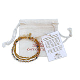 Tourmaline Crystal Gemstone Necklace/Triple Bead Bracelet - Confía Collective