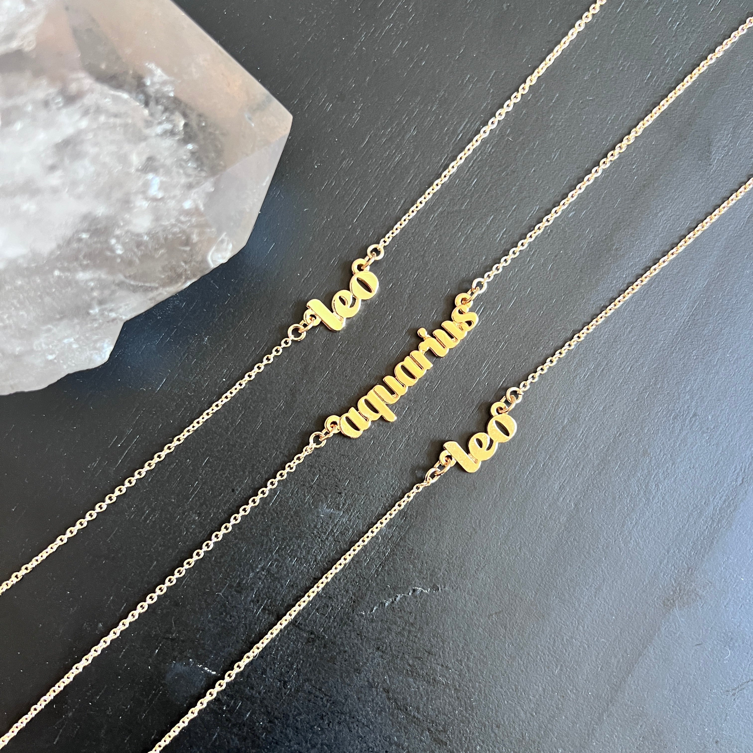 Virgo Zodiac Name Necklace - Confía Collective