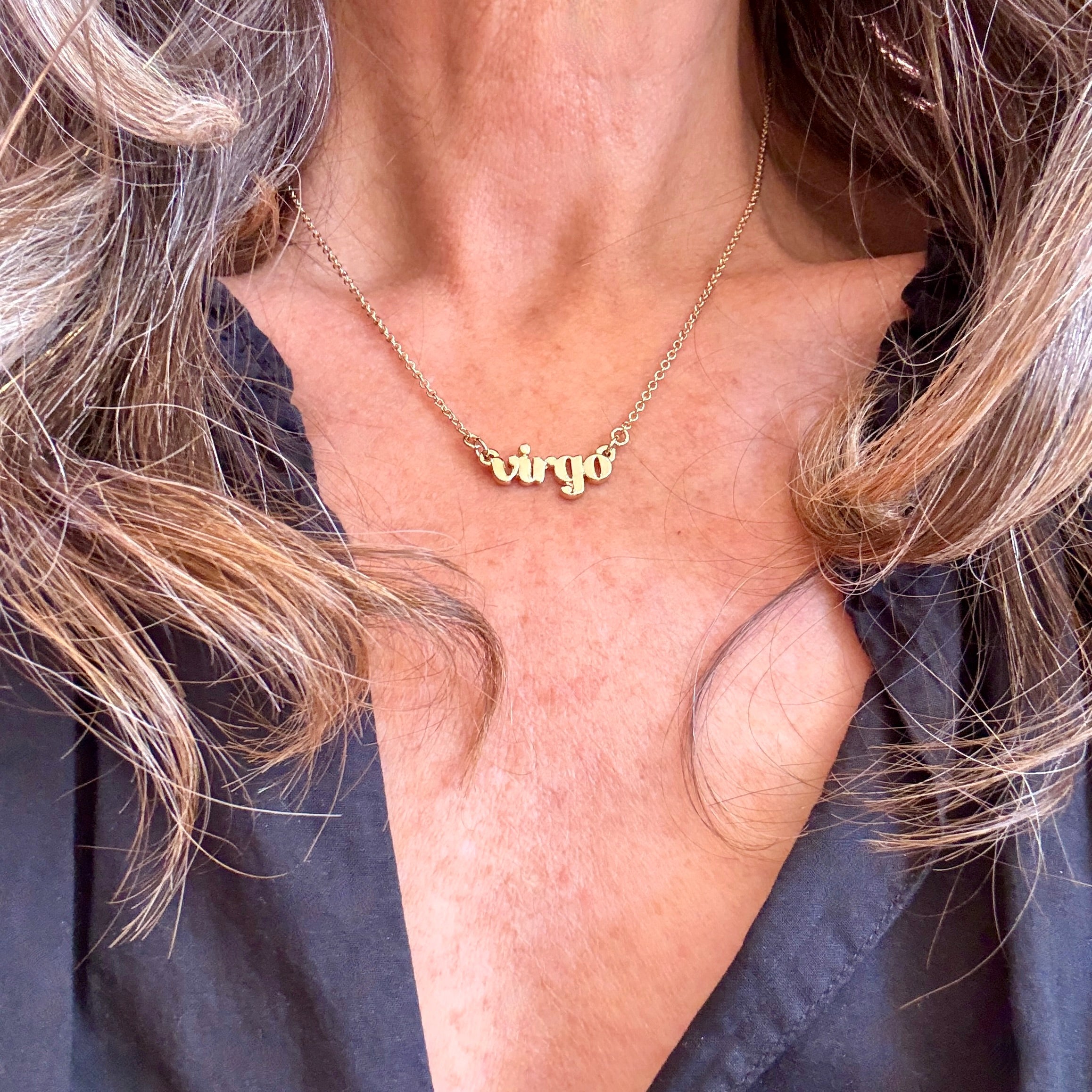 Virgo Zodiac Name Necklace - Confía Collective