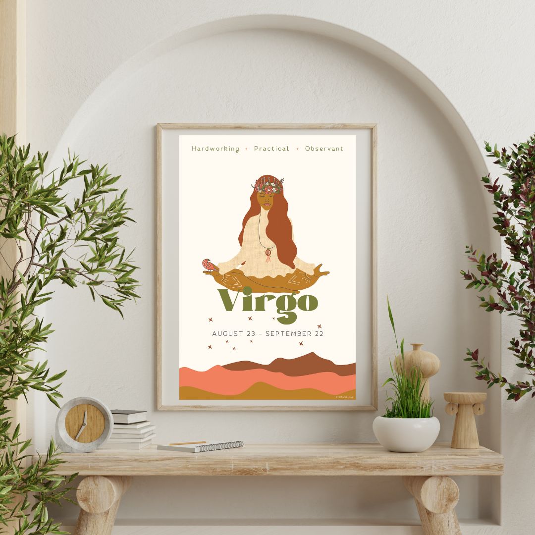 Virgo Zodiac Poster - Confía Collective
